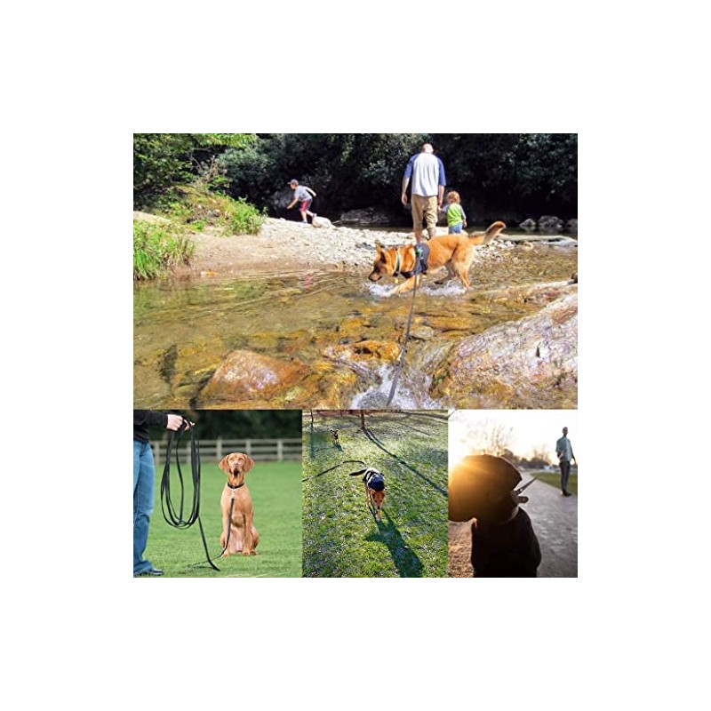 2pcs Correa para Perros, 15m Larga Correa de Entrenamiento para