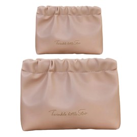 COENVYLIV 2PCS Makeup Bag for Purse Portable Cosmetic Bags for Women Waterproof Travel Kit Storage Coin Lipstick Cosmetic Accessories Organizer Pouch,Pink