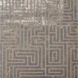 York Wallcoverings Y6220204 Mid Century A Maze Wallpaper, Charcoal