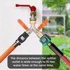 2 Way Hose Splitter, Brass High Flow Garden Hose Splitter