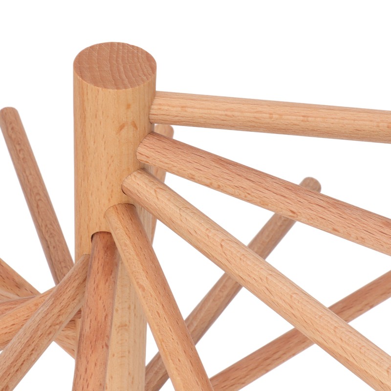 Collapsible Pasta Drying Rack 18 Bars Wooden Spaghetti Stand Dryer