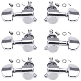 Doryum 6PCS 3L3R Acoustic Guitar Tuning Pegs Machine Head Tuners, Knobs Tuning Keys, Wear-Resistant, Guitar String Tuning Pegs Machine, Enclosed Locking Tuners for Electric or Acoustic Guitar