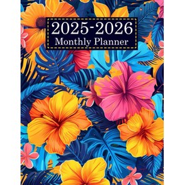2025-2026 Monthly Planner: Get Organized in Style with Our Large Floral Two 2 Year Agenda Organizer Diary - 24 Months Calendar