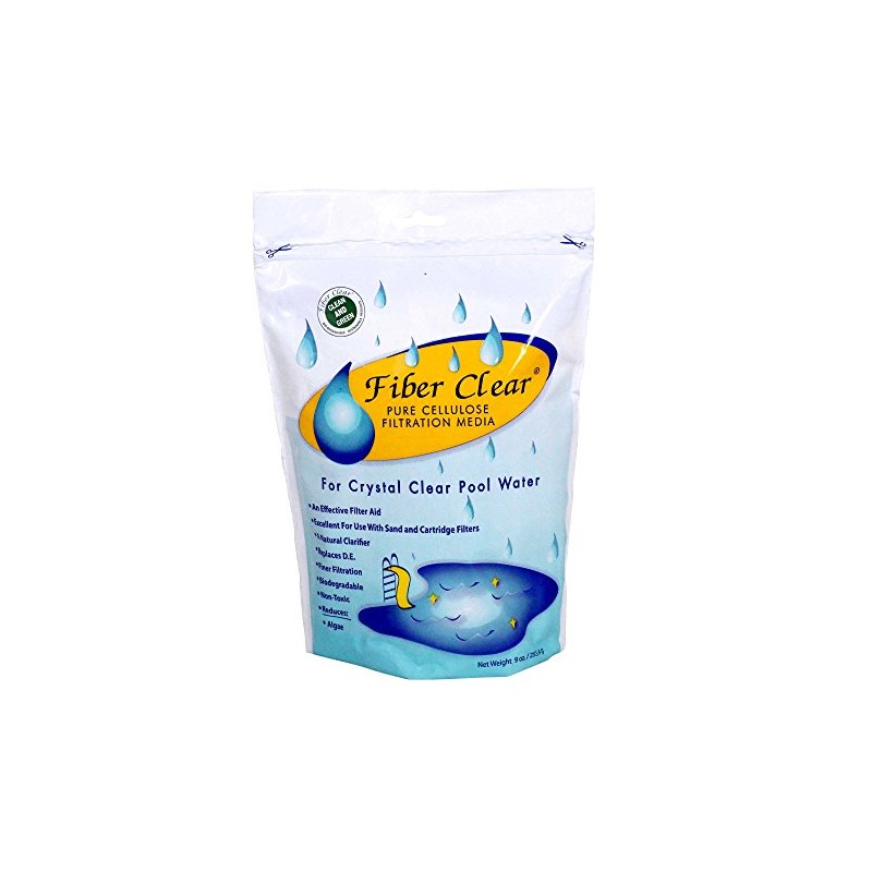 Fiber Clear 4009DC Cellulose Filter Media D.E. Alternative for Swimming