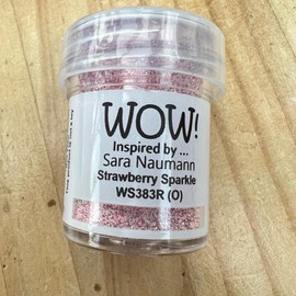Wow! Embossing Powder 15ml | Strawberry Sparkle Regular | Free Your Creativity and give Your Embossing Sparkle