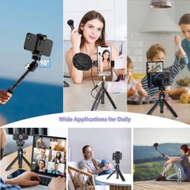 Extendable Selfie Stick Tripod for Gopro/Cell Phone/Camera, Mini Tripod with Gopro Adapter & Phone Holder, Portable Vlog Travel Selfie Phone Tripod for DSLR Gopro Hero Canon G7x Ricoh Osmo
