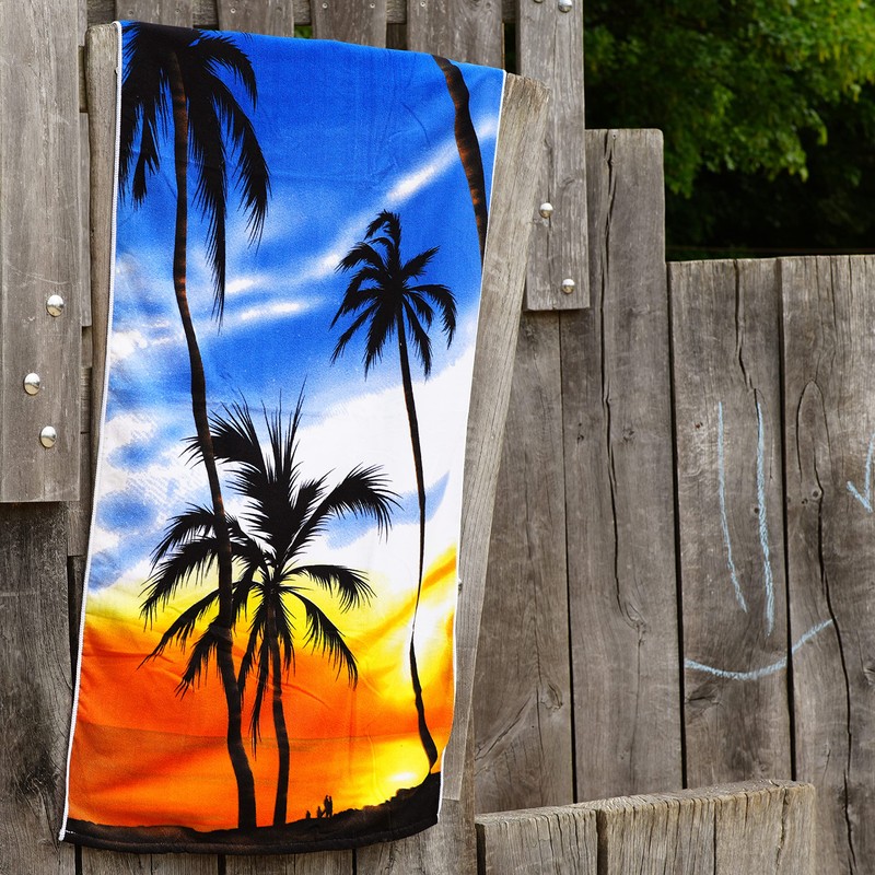 GEEZY Large Microfibre Beach Bath Towel Lightweight Sports Travel Gym
