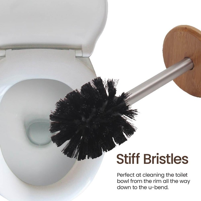 White Magic Eco Basics Toilet Brush Head, Black