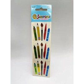 Sandylion Sealed Vintage Sandylion Mylar Art Tools Crayon Paint Brush Pen Pencil Stickers