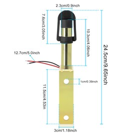 Biqing mounting Bracket for Rotating Beacon Light ,Warning Beacon Lights Bracket with Wire for DIN Pole Mount Flashing Strobe Light 1PCS