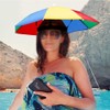 Amacoam Head Umbrella Hat Colourful Head Umbrella Foldable Parasol Hat