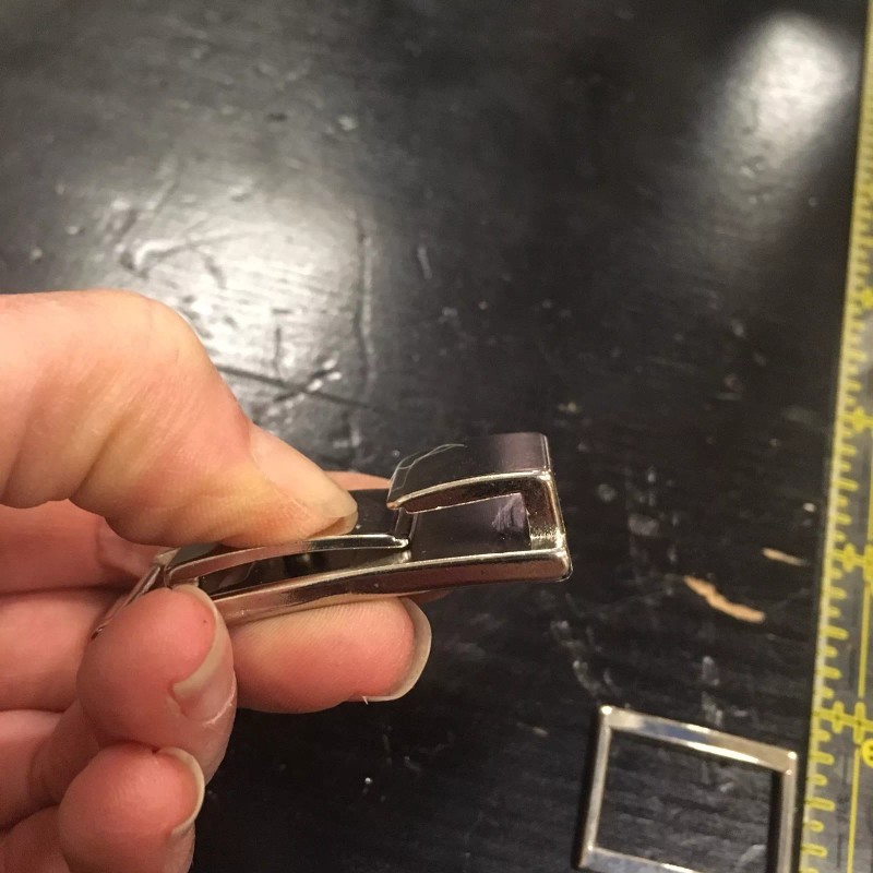 Chrome Nickle Tone Buckle Hardware