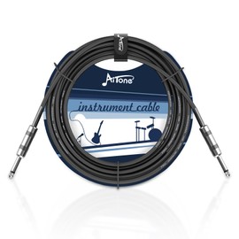 AITONE 15ft Guitar Instrument Cable 1/4 Inch Audio Mono Cord for Electric Guitar,Bass,Amp & Pedals Noiseless Straight to Straight (A-C04)