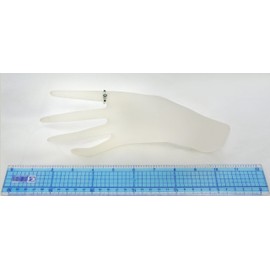 RB Gems Sterling Silver 925 Dainty Band Ring Genuine Gems Oval 5x3 mm, 0.54 ctw Rhodium-Plated Finish (Emerald, 6)