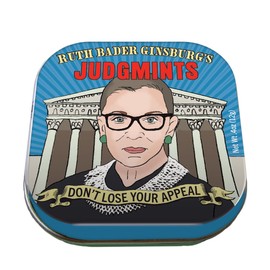 The Unemployed Philosophers Guild Ruth Bader Ginsburg's JudgMints RBG Breath Mints - 1 Tin, Net Wt .4oz (12g)