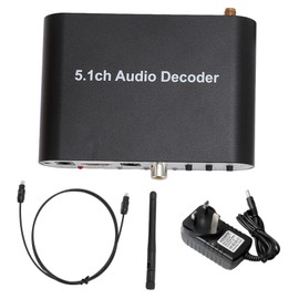 5.1 Channel Digital Sound Decoder HD Multimedia Interface ARC Bluetooth 5.0 Optical SPDIF Coaxial USB to 5.1CH Decoding Output 100‑240V UK Plug