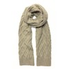 Humble Hilo Fine Knitted Soft Scarf (Cable Knit, Sand)