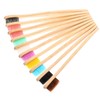 Alipis 10 Pack Soft Travel Toothbrushes Bamboo Charcoal Wooden Handle