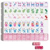 HYZYey Mahjong Tile Set 160 Acrylic Engraved American Mahjong Sets