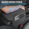 wumawu Arm Rest Cover for Car, Leather Car Center Console