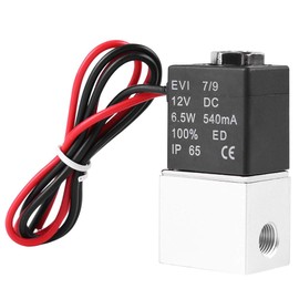 Yosoo Health Gear Pneumatic Solenoid Valve 12V DC 1/8" 2 Way Normally Closed Aluminum Pneumatic Electric Solenoid Valve Gas Water Control Fluid for