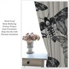 SENRUEGT Black Skull Moth Curtains,Vintage Gothic Scary Black Flower Botany