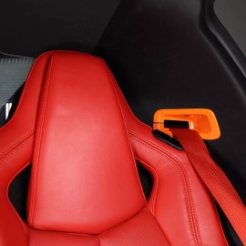 car-king888 Orange Car Interior Seat Belt Frame Trim Cover For Corvette C8 Z06 Z51 2020-2024