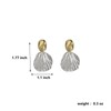 Silver Shell Charm Earrings for Women Silver Fan Shaped Earrings