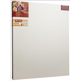MASTERPIECE Z1DM-3448 3D Pro 2.5" Deep Monterey 10.5 oz Cotton Medium Texture Stretched Canvas 34" x 48" White