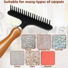 Carpet Rake, Hand Held Carpet Rake for Matted Carpet Comb