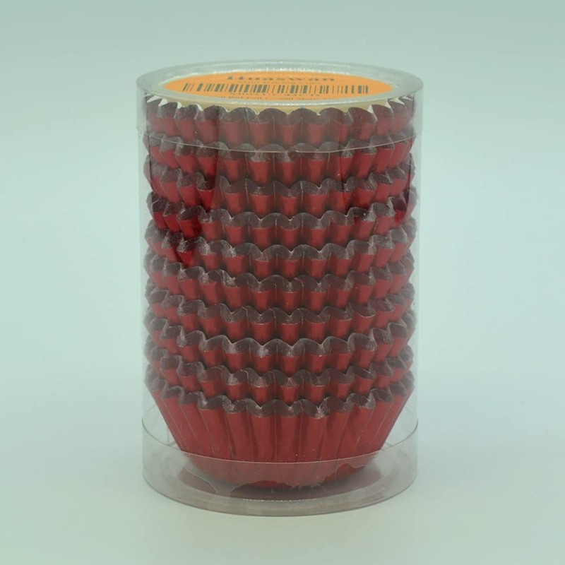 Huaswan Red Foil Cupcake Liners Mini Paper Baking Cups for