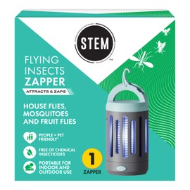 STEM Flying Insect Zapper, Indoor and Outdoor Electric Fly & Mosquito Trap, Includes Micro-USB Charging Cable and Brush for Cleaning