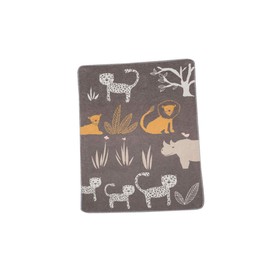 David Fussenegger Baby Blanket Brown with Jungle Motif Cotton 70 x 90 cm Fluffy Soft