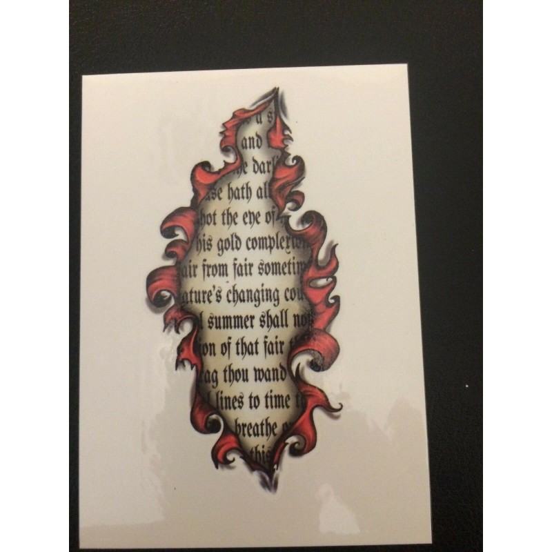 Unbranded Flesh Tattoos Set of 10 Temporary Tattoos Terror Horror