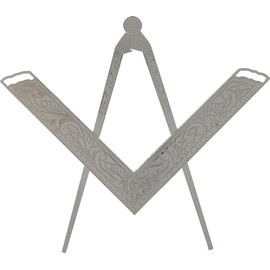 Masonic Lodge Ceremonial 6" INCH Large Freemason Square and Compass for Bible