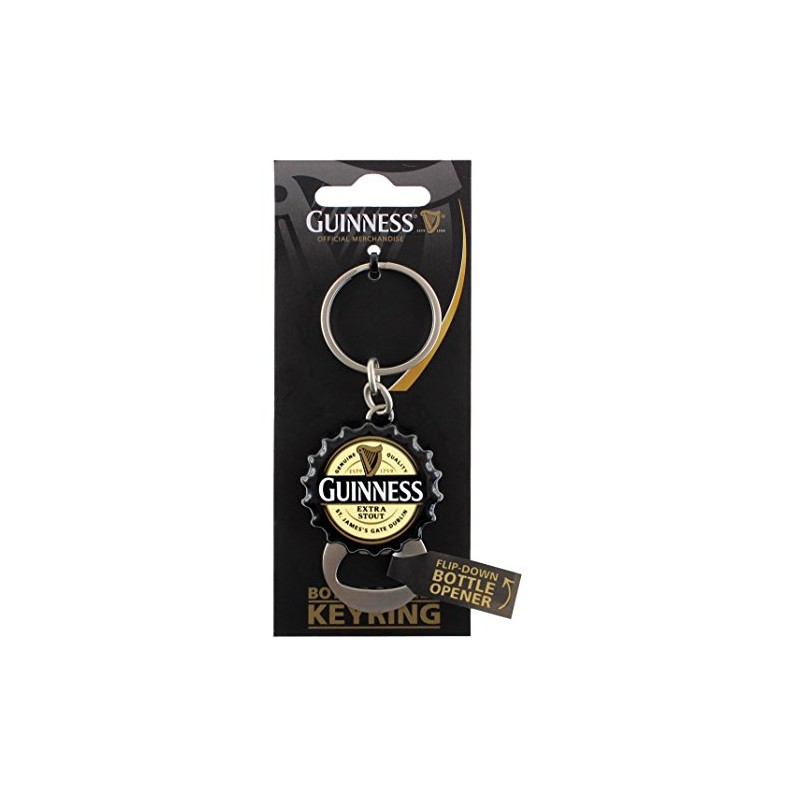 Guinness Flip Down Bottle Opener Keyring