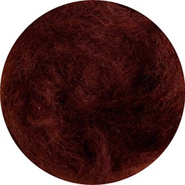 SIA COLLA-S Felt Wool 100% Wool for Felting Dry Felting Wet Felting Red Brown 50 g
