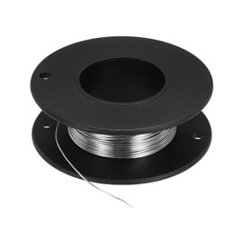 sourcing map 24 Gauge/0.5 mm Nichrome 80 Cr20Ni80 Heating Resistance Wire 25ft High Temperature for Electronic Components Repairing, Black