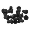 sourcing map 32 Pieces Black Rubber Stopper, 5.5mm Plug Holes