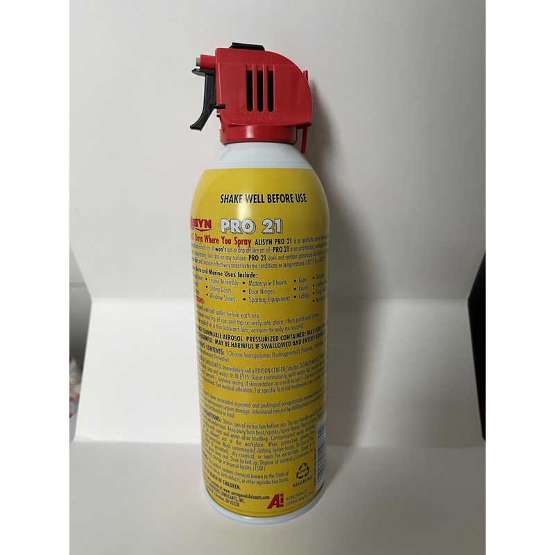 Pro 21 Synthetic Spray Lubricant, Multi-Purpose, No-Drip Formula, Great for