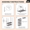 EFINE 4-Shelf Shelving Unit with 8 Hooks and 4-Shelf Liners,