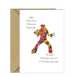 Funny Elvis Birthday Card for her/him - The King gives customer service