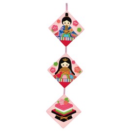 Takagi Fiber Panami HM-25 Hinamatsuri Crepe Craft Kit, Seasonal Kimekomi Tapestry, Pink