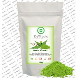 D Detropic Neem Leaf Powder: Incredible Benefits for Skin, Hair and Overall Health Ayurvedic Cleanser 100g