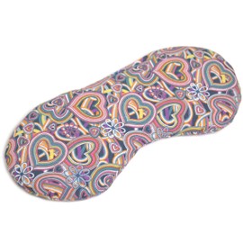 Organic Eye Pillow "Psychedelic Heart" - Cooling Mask & Cooling Pad for the Eyes. The Natural Alternative to Gel Eye Mask - Linseed Pillow