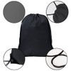 CODOBON Mochila con cordón a granel, bolsa de poliéster, Negro