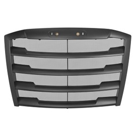 JMTAAT Front Radiator Grille Compatible with 2018-2024 Freightliner Cascadia Grill w/Bug Screen Matte Black Plastic+Steel