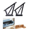 JinBoCheng 1 Pair Heavy Duty Bench Seat Hinges, Spring Lift