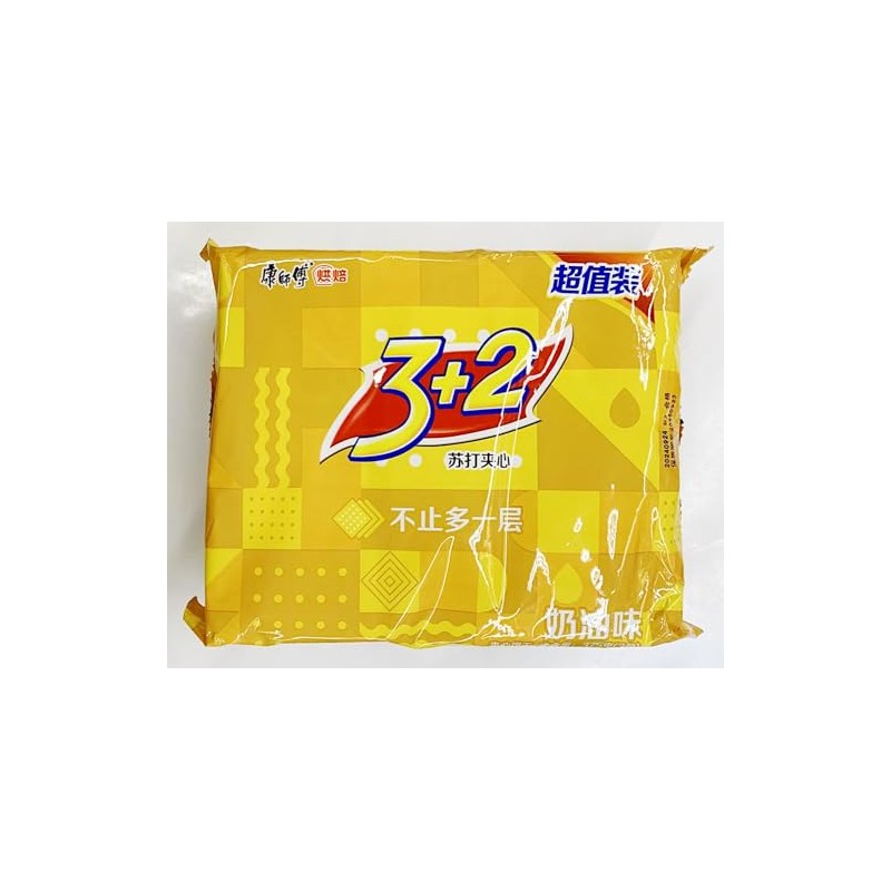 Sandwich Crackers(Cream),3+2 Milk Flavor Crackers Snacks, Value Pack, 375g, 2