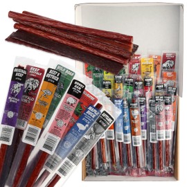 Jerky Dynasty The Ultimate 27-Piece Exotic Jerky with Gift Box - Buffalo Bob's Wild Game Jerky Variety Pack - Exclusive Flavors & Protein Snack - Farm Raised